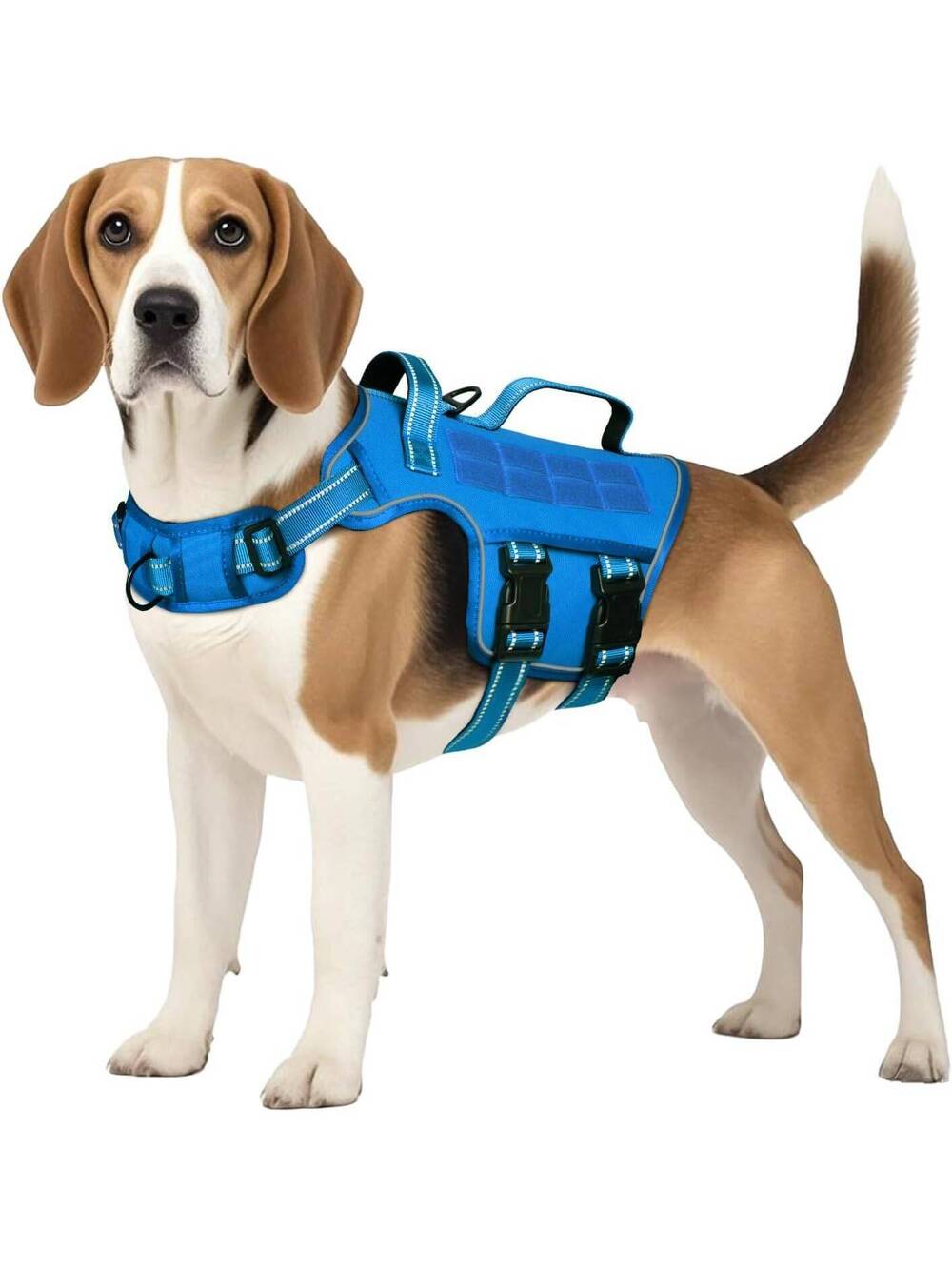 Dog Harness Medium - No Pull Dog Vest with Molle System, Reflective Strips